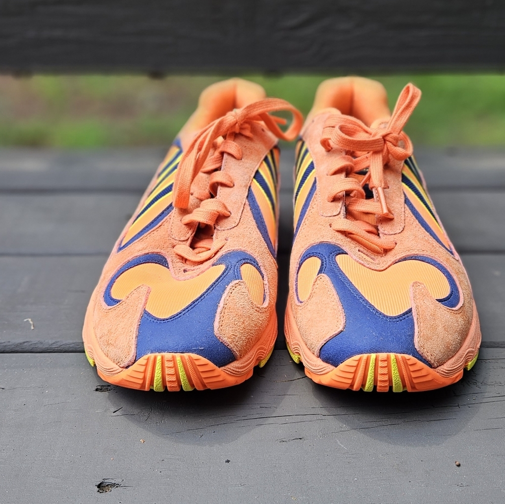 Adidas Yung 1 Hi Sneakers Tennis Athletic Shoes Orange Blue Mens Sz 12 Gym Run